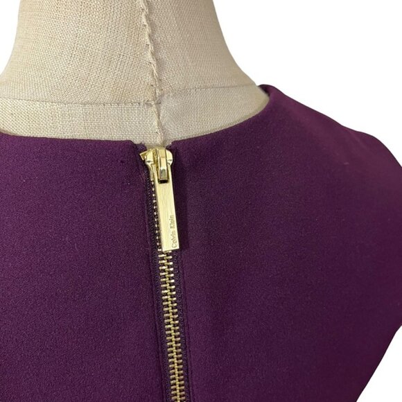 Calvin Klein dress women's 2 purple sheath sleeveless knee length high neck - Picture 4 of 7